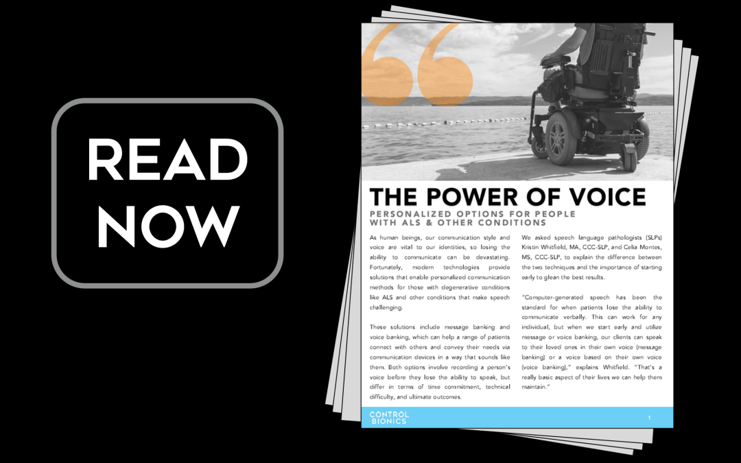 The Power of Voice: Personalized Options for People with ALS & Other Conditions