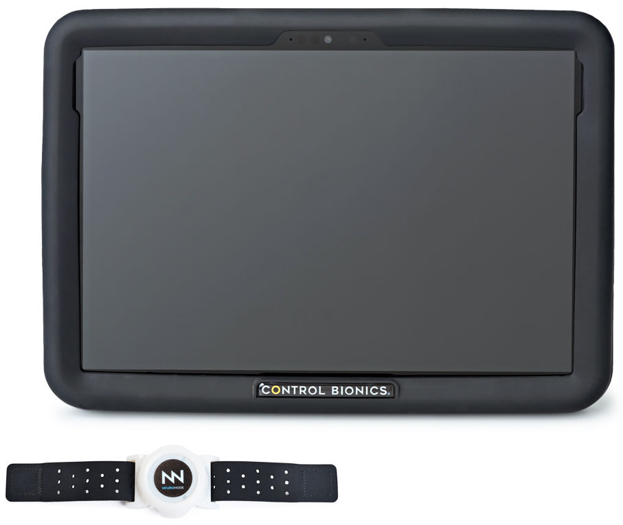 NeuroNode Duo iOS with NeuroNode on strap photo